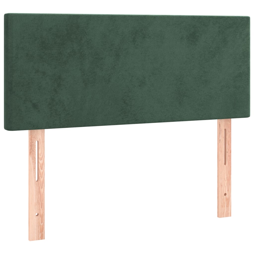 Sommier à lattes de lit avec matelas Vert foncé 90x200 cm
