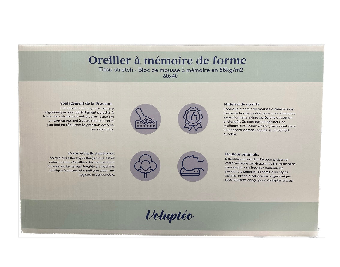 oreiller à mémoire de forme