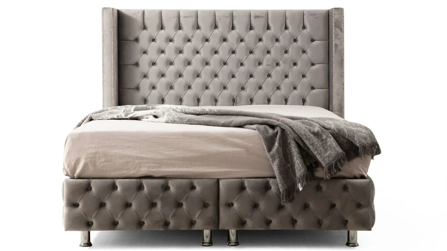 Lit Coffre PARIS Gris