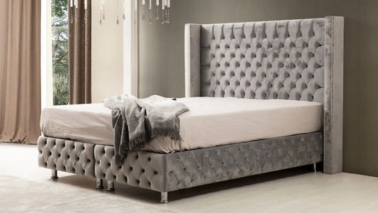 Lit Coffre PARIS Gris